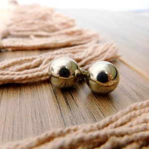 Gold Ball Stud Earrings